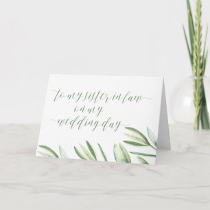 Agradecimiento A mi cuñada en mi tarjeta del día de mi boda