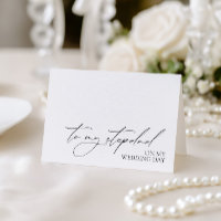 "A mi padrastro el día de mi boda" Tarjeta de mens