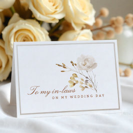 Agradecimiento A mis parientes políticos en mi tarjeta floral de 