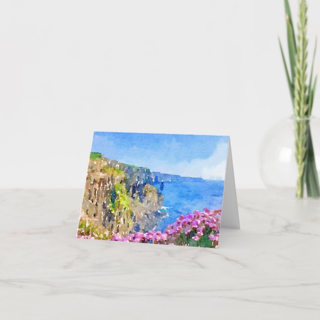 Agradecimiento Acantilados acuáticos de Moher, tarjeta de agradec (Anverso)