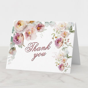 Agradecimiento Acuarela Floral Para Cualquier Edad