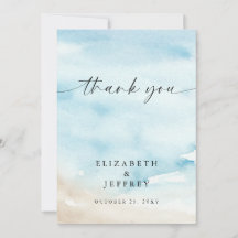 Acuarela Océano Mar Playa de Verano - Tarjeta de a