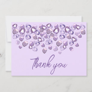 Agradecimiento acuarela violeta púrpura simple tarjeta de agradec