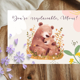 Agradecimiento Adorable tarjeta de día del oso de color de agua d