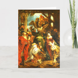 Agradecimiento Adoración de la Natividad de la Tarjeta de Navidad