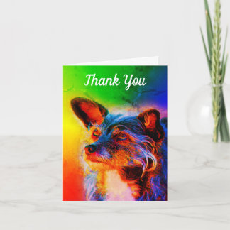 Agradecimiento Adorándose Ojos Perro Arte Animal Tarjeta de agrad