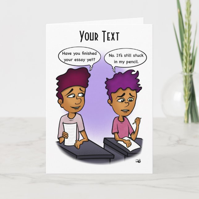 Agradecimiento Agarrado En Tarjeta De Saludo De Lápiz (Anverso)