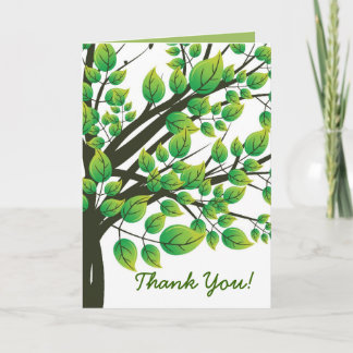 Agradecimiento Agradable árbol de primavera Gracias tarjeta de bi