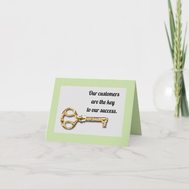 Agradecimiento al Cliente Eres La Llave  (Anverso)