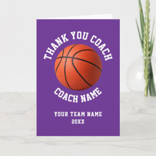 Agradecimiento al Entrenador de Baloncesto Morado
