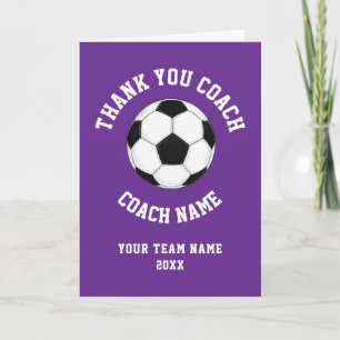 Agradecimiento al Entrenador de Fútbol Purple