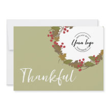 Agradecimiento al logo de los negocios con el tema