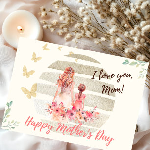 Agradecimiento Alarmante tarjeta del día de la madre
