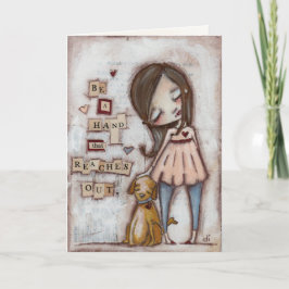 Agradecimiento Alcanzando la mano - tarjeta de felicitación