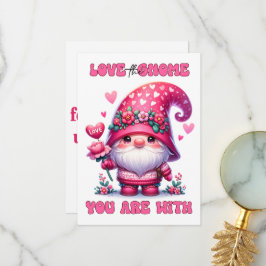 Agradecimiento Ama El Gnome Con El Que Estás - Tarjeta El día de 