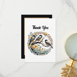 Agradecimiento Amantes de aves lindas gracias Tarjeta
