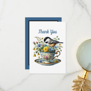 Agradecimiento Amantes de pájaros lindos gracias Tarjeta