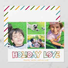 Agradecimiento Amor de Vacaciones Alegre y Brillante Tarjeta Post