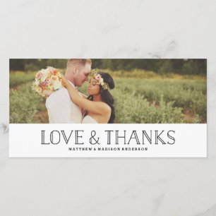 Agradecimiento Amor y gracias Boho Tarjeta fotográfica de agrad