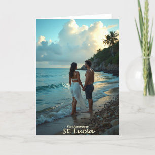 Agradecimiento Aniversario de Santa Lucía - Tarjeta de luna de mi