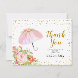 Agradecimiento April Showers Bring May Flowers Tarjeta de agradec