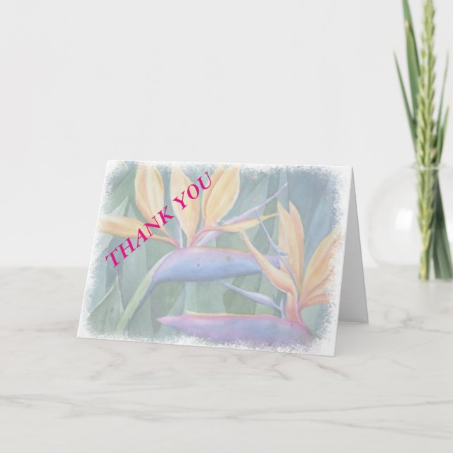 AGRADECIMIENTO AVE DE FLORES PARAÍSOS GRACIAS A SU TARJETA (Anverso)