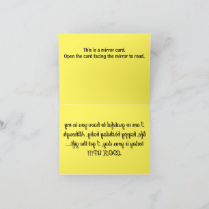 Agradecimiento B001 - Tarjeta espejo de cumpleaños - Cumpleaños f