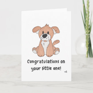 Agradecimiento Baby Congrats con tarjeta de porcino