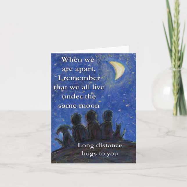 Agradecimiento Bajo la misma tarjeta de saludo de arte lunar (Anverso)