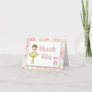 Agradecimiento Ballerina Fiesta de Cumpleaños - Tarjeta de agrade
