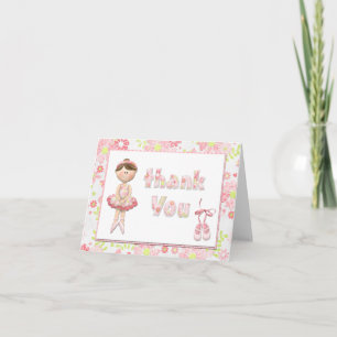 Agradecimiento Ballerina Fiesta de Cumpleaños - Tarjeta de agrade