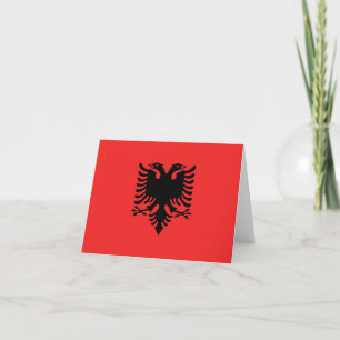 Agradecimiento Bandera de Albania Tarjeta plegada de agradecimien