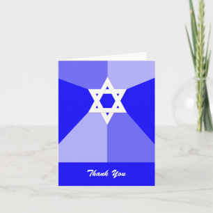 Agradecimiento Bar Mitzvah Gracias tarjeta Estrella azul de David