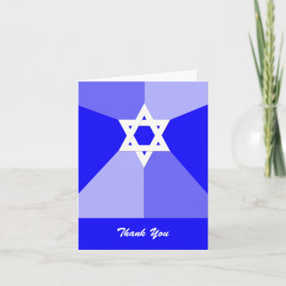 Agradecimiento Bar Mitzvah Gracias tarjeta Estrella azul de David