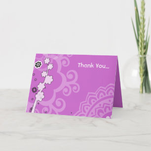 Agradecimiento Bat Mitzvah FLORAL BOLD & BAUTIFUL Tarjeta de agra