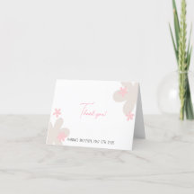 Bebé Chica Cute Baptism Doblado Tarjeta de agradec