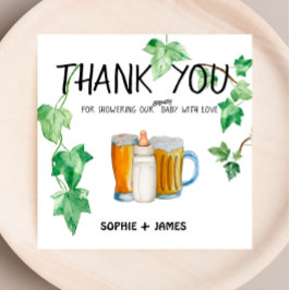 Agradecimiento Bebé de cervecería - Color - Tarjeta Baby Shower d