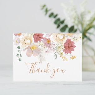 Agradecimiento Bebé en Bloom Chica de Baby Shower Tarjeta de agra