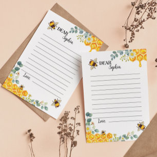 Agradecimiento Bee Time Capsule Note Tarjeta de mensaje