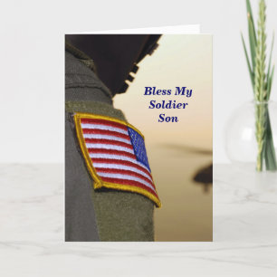 Agradecimiento Bendito sea mi tarjeta de rezo de hijo soldado