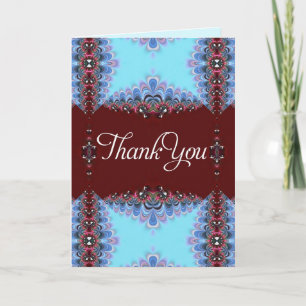 Agradecimiento Blue Pink Sweet Country Lace Tarjeta de Personaliz