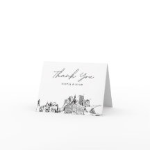 Boceto de la silueta de Milwaukee Tarjeta de agrad