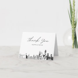 Agradecimiento Boceto de la silueta de St. Augustine Tarjeta de a