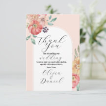 Agradecimiento Boda Acuarela Florales Compromiso