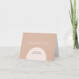 Agradecimiento Boda DE ARCHIVO DE TONO DE TIERRA GRACIAS TARJETA