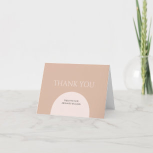 Agradecimiento Boda DE ARCHIVO DE TONO DE TIERRA GRACIAS TARJETA