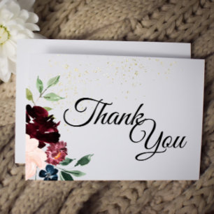 Agradecimiento Boda de celebración de verano gracias tarjeta plan