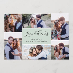 Agradecimiento Boda de collage de fotos Gracias Tarjeta Llanta   