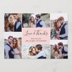 Agradecimiento boda de collage de fotos Gracias Tarjeta Llanta   