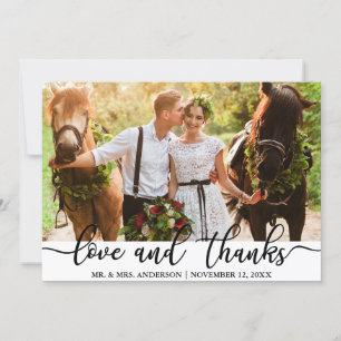 Agradecimiento Boda de fotos Gracias Tarjeta de amor y agradeci